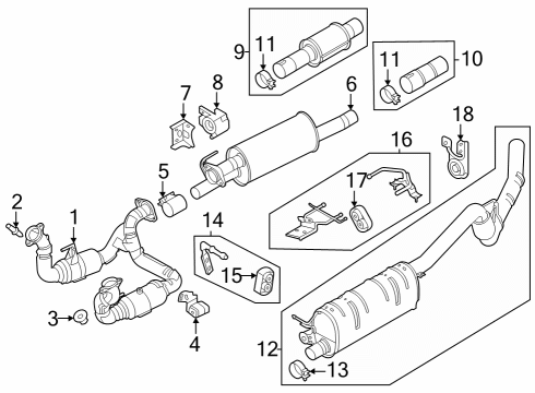 2023 Ford F-350 Super Duty Exhaust Components Diagram 3