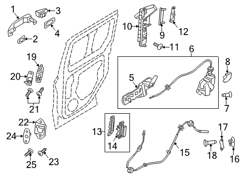 2023 Ford Transit Connect Sliding Door Diagram 8