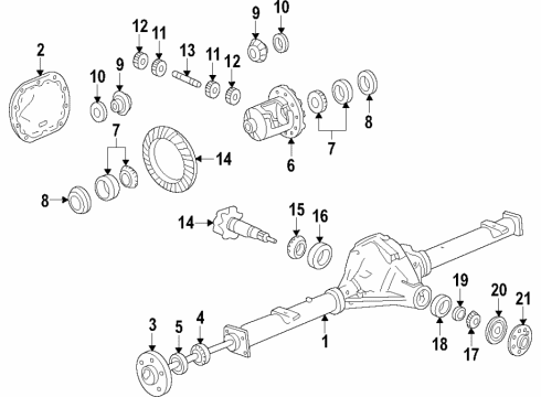 2020 Ford F-150 Rear Axle, Differential, Propeller Shaft Diagram 1