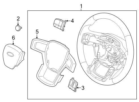 2023 Ford F-150 Lightning WHEEL ASY - STEERING Diagram for ML3Z-3600-FX