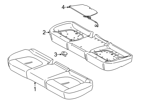 2020 Lincoln MKZ Rear Seat Components Diagram 3