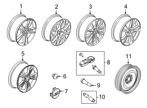 2019 Ford Police Responder Hybrid Wheels & Trim Diagram 4