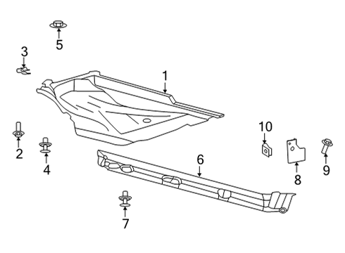 2021 Lincoln Corsair Splash Shields Diagram 2