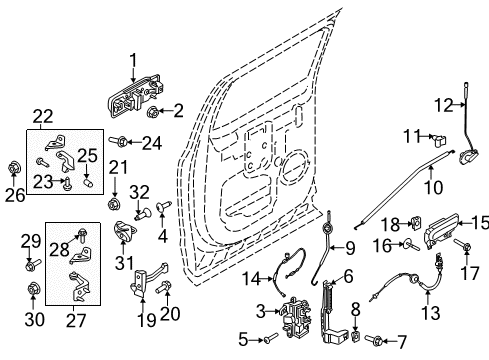 2021 Ford F-250 Super Duty Rear Door Diagram 5