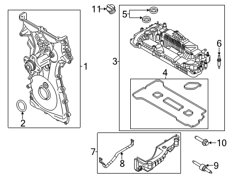 2020 Ford Ranger Valve & Timing Covers Diagram