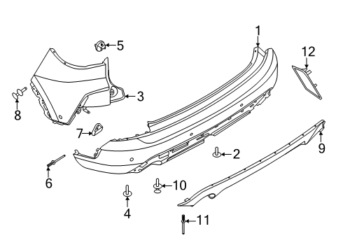 2022 Ford Escape Bumper & Components - Rear Diagram 4