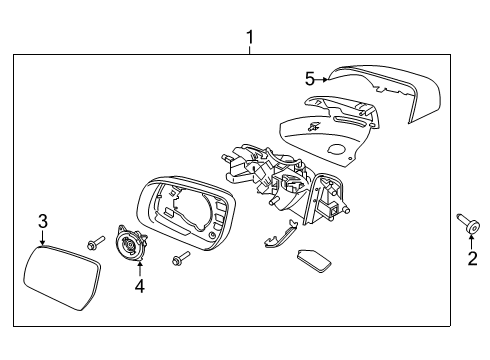 2023 Ford Ranger Mirrors Diagram 1