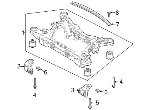 2022 Ford Mustang Mach-E Suspension Mounting - Rear Diagram