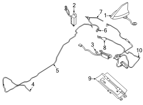 2023 Lincoln Aviator CABLE ASY - EXTENSION Diagram for L1MZ-18812-BA