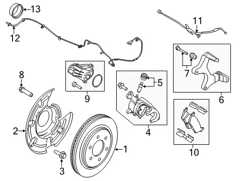 2020 Ford F-150 Brake Components Diagram 4