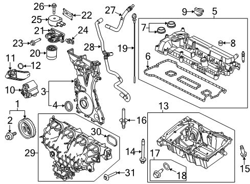 2016 Ford Focus CAP ASY - OIL FILLER Diagram for YS4Z-6766-F