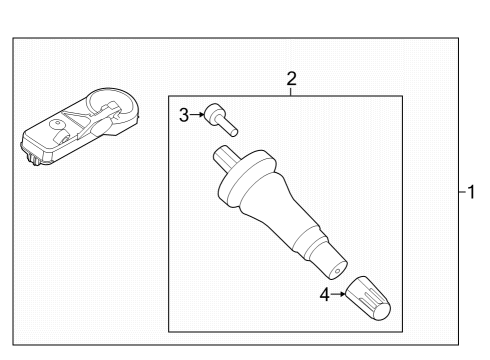 2022 Ford F-150 Lightning Tire Pressure Monitoring Diagram