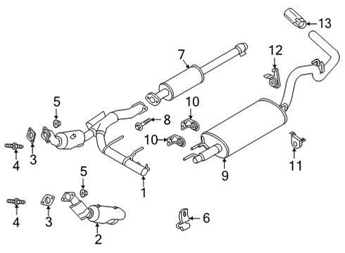 2022 Ford F-150 Exhaust Components Diagram 4