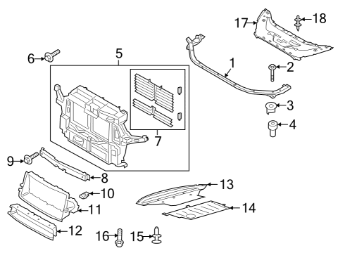 2021 Lincoln Aviator Radiator Support Diagram