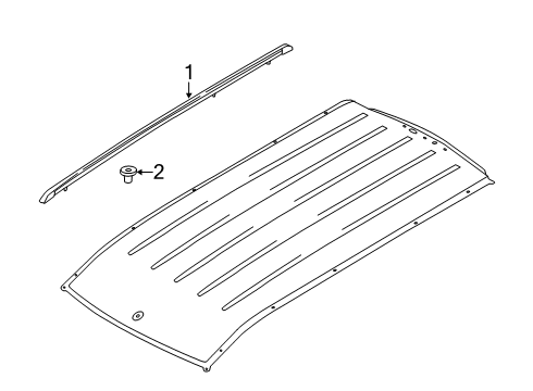 2021 Ford Transit Connect Exterior Trim - Roof Diagram 1