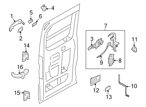 2022 Ford E-Transit Side Door Diagram 1