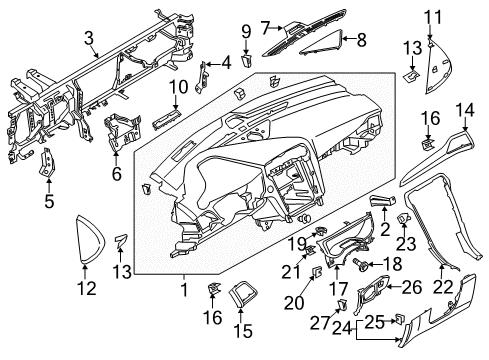 2019 Ford Police Responder Hybrid Instrument Panel Diagram