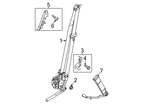 2023 Ford Explorer Seat Belt Diagram 1