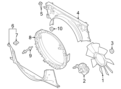 2024 Ford F-250 Super Duty Cooling Fan Diagram 1