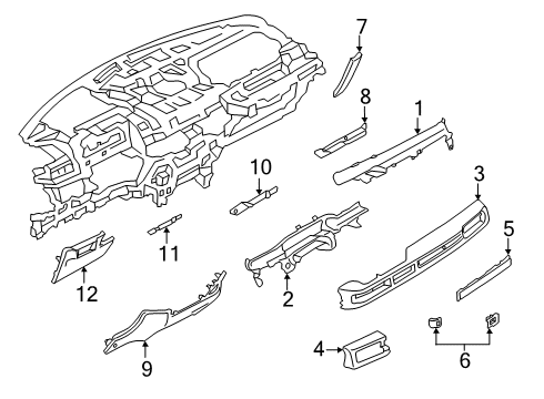 2023 Lincoln Aviator Cluster & Switches, Instrument Panel Diagram 2