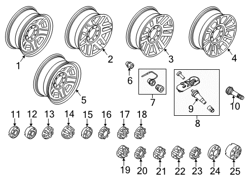 2021 Ford F-350 Super Duty Wheels Diagram 2