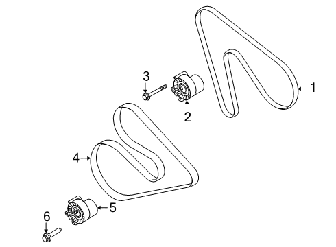 2021 Ford Transit Belts & Pulleys Diagram 1