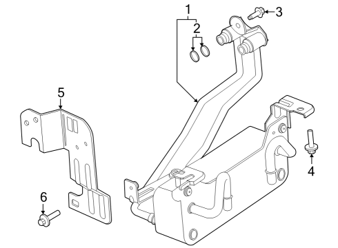 2023 Ford F-350 Super Duty OIL COOLER ASY Diagram for PC3Z-7869-A