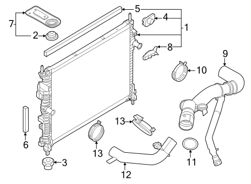 2024 Ford Mustang Radiator & Components Diagram 2