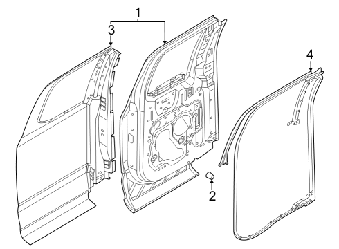 2024 Ford F-250 Super Duty Door & Components Diagram 4