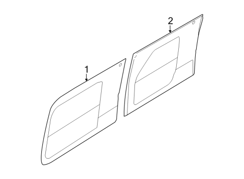 2022 Ford E-Transit Glass - Side Door Diagram 1