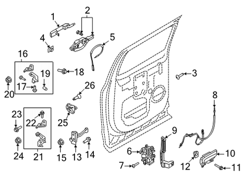 2022 Ford F-150 REGULATOR ASY - WINDOW Diagram for ML3Z-1627000-C