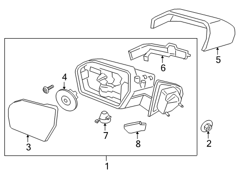 2022 Ford Expedition MIRROR ASY - REAR VIEW OUTER Diagram for NL1Z-17683-AB