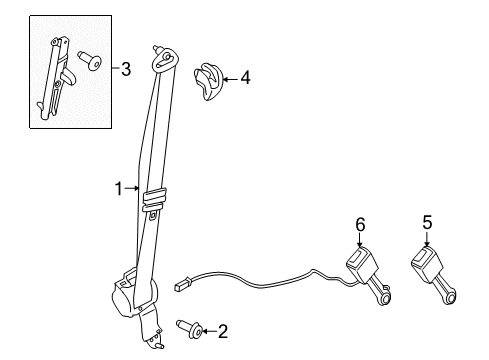 2022 Ford Transit SEAT BELT ASY Diagram for MK4Z-1461202-B