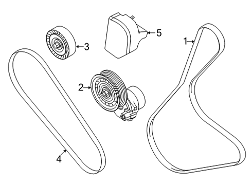 2023 Ford Maverick Belts & Pulleys Diagram