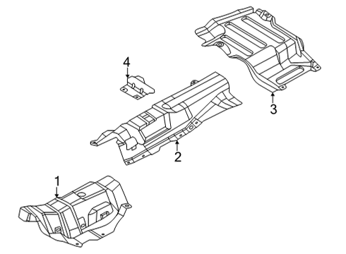 2023 Ford Maverick Heat Shields Diagram 1