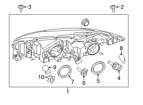 2023 Ford Transit Connect Bulbs Diagram 1