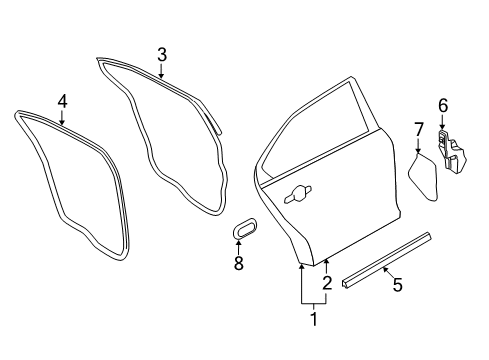 2019 Ford Police Interceptor Sedan Rear Door Diagram