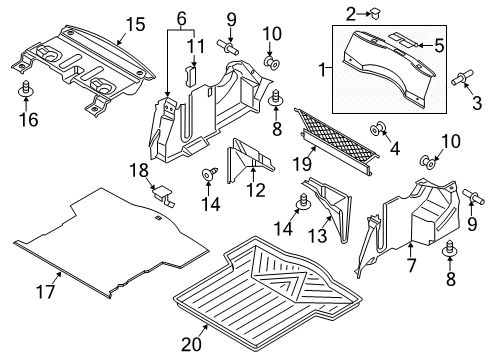 2020 Lincoln MKZ Interior Trim - Rear Body Diagram 4