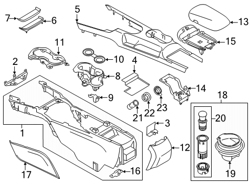 2021 Ford Mustang Console Diagram