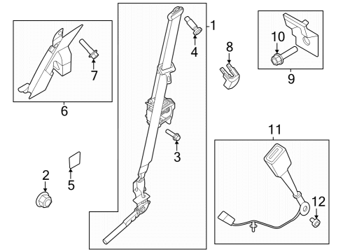 2023 Ford F-350 Super Duty Seat Belt Diagram 2