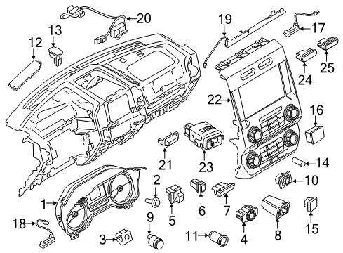 2020 Ford F-150 Adjustable Brake Pedal Diagram 1