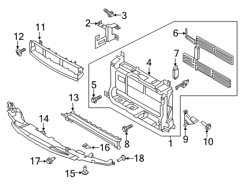 2022 Ford EcoSport Radiator Support Diagram