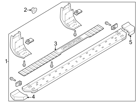 2023 Ford F-350 Super Duty Running Board Diagram 4