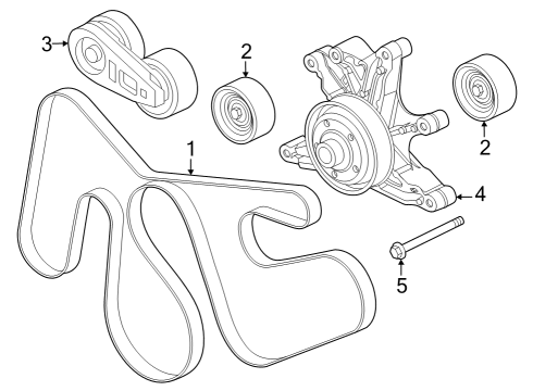 2024 Ford F-350 Super Duty Belts & Pulleys Diagram 3