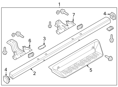 2022 Ford Bronco Running Board Diagram 3