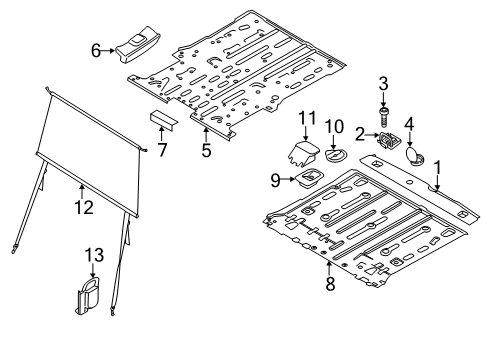 2020 Ford Transit Connect Interior Trim - Rear Body Diagram 1