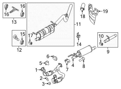 2021 Ford F-350 Super Duty Exhaust Components Diagram 1