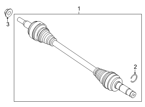 2023 Ford Police Interceptor Utility Drive Axles - Rear Diagram