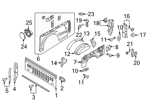 2020 Ford F-150 Front & Side Panels Diagram 2