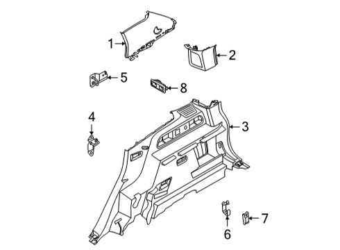 2021 Ford Bronco Sport TRIM ASY - QUARTER Diagram for M1PZ-7831012-CA